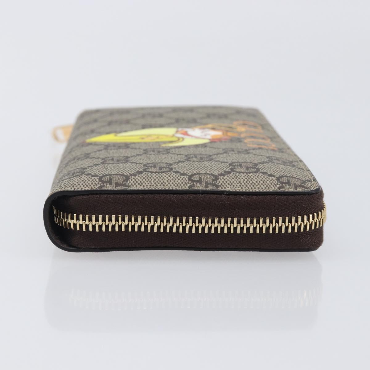 GUCCI GG Supreme BNF Collaboration Wallet PVC Beige Gold 701060 Auth 210620M
