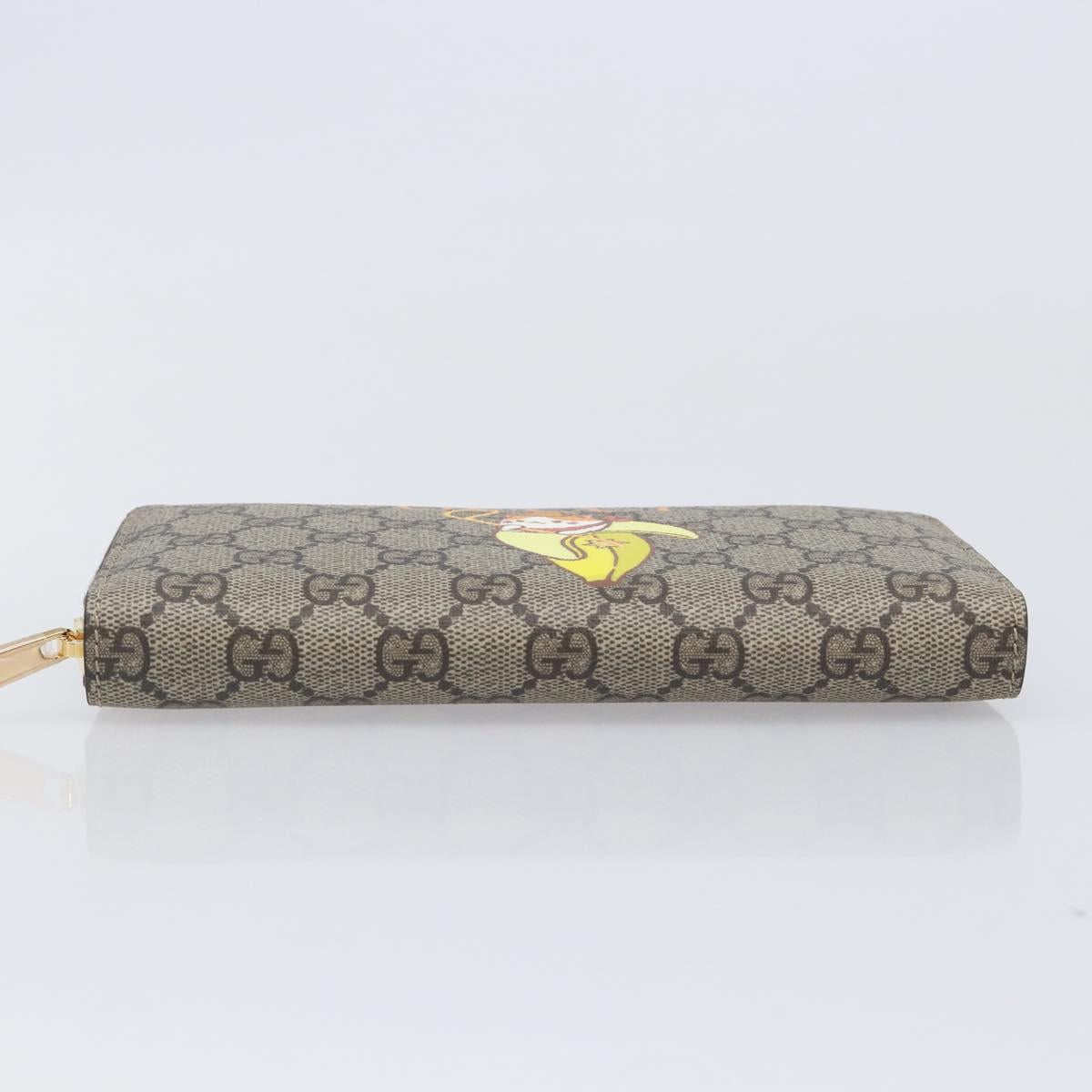 GUCCI GG Supreme BNF Collaboration Wallet PVC Beige Gold 701060 Auth 210620M