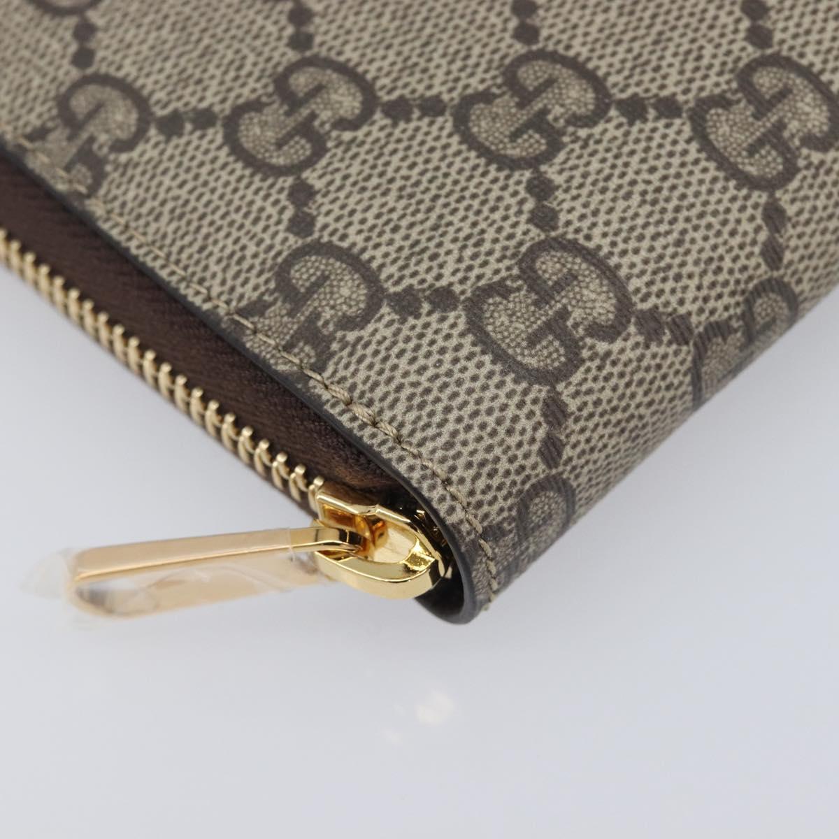 GUCCI GG Supreme BNF Collaboration Wallet PVC Beige Gold 701060 Auth 210620M