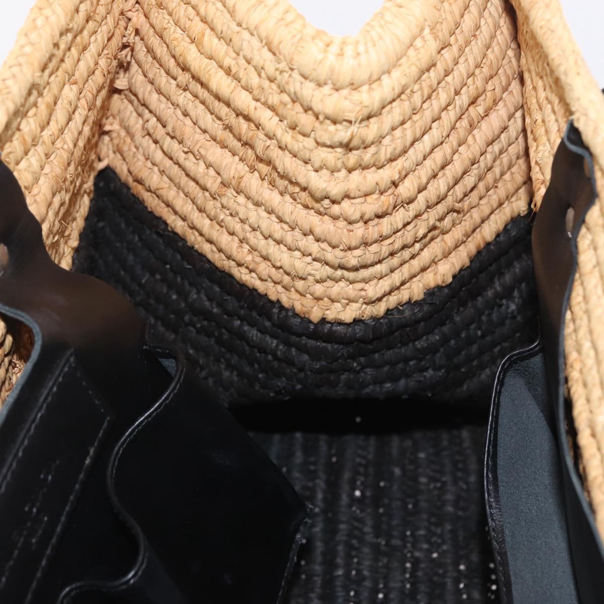 Balenciaga Hand Bag Raffia Beige Silver 339560 Auth 210621M