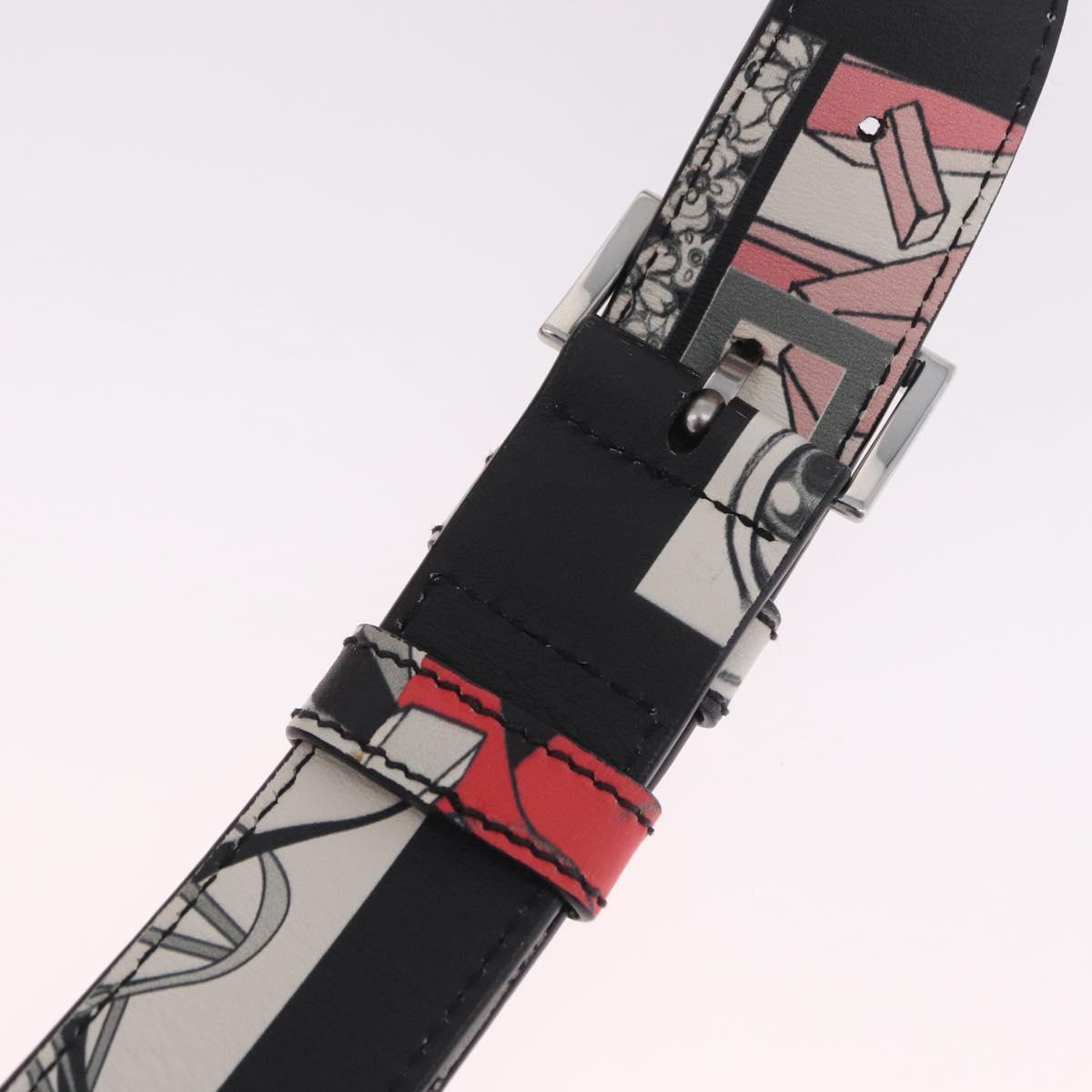 PRADA James Jean Collaboration Body Bag Leather Multicolor Silver Auth 210642M