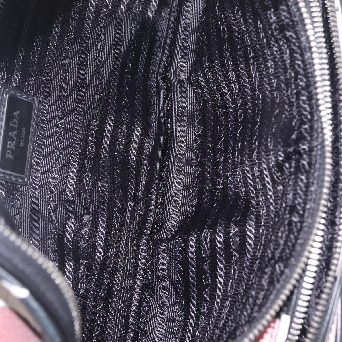 PRADA James Jean Collaboration Body Bag Leather Multicolor Silver Auth 210642M