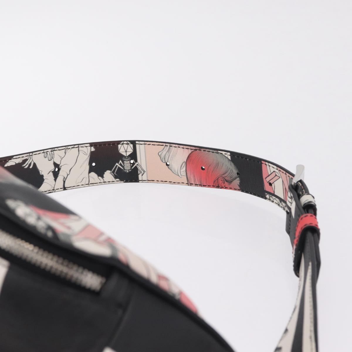 PRADA James Jean Collaboration Body Bag Leather Multicolor Silver Auth 210642M