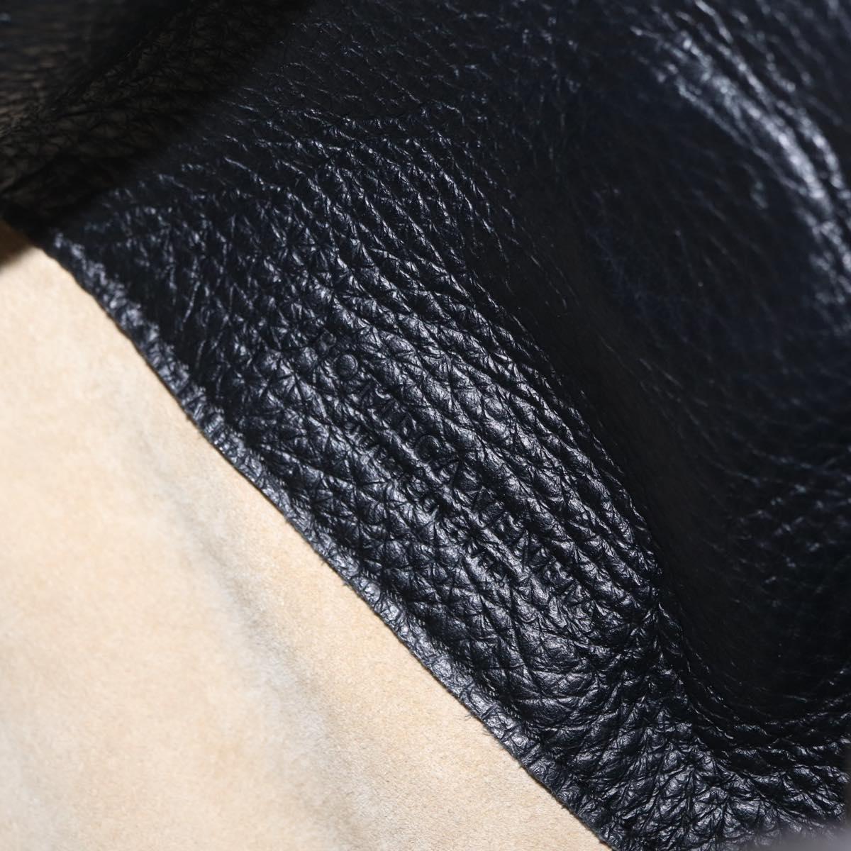 Bottega Veneta INTRECCIATO Hand Bag Leather Black 144413 Auth 210663V