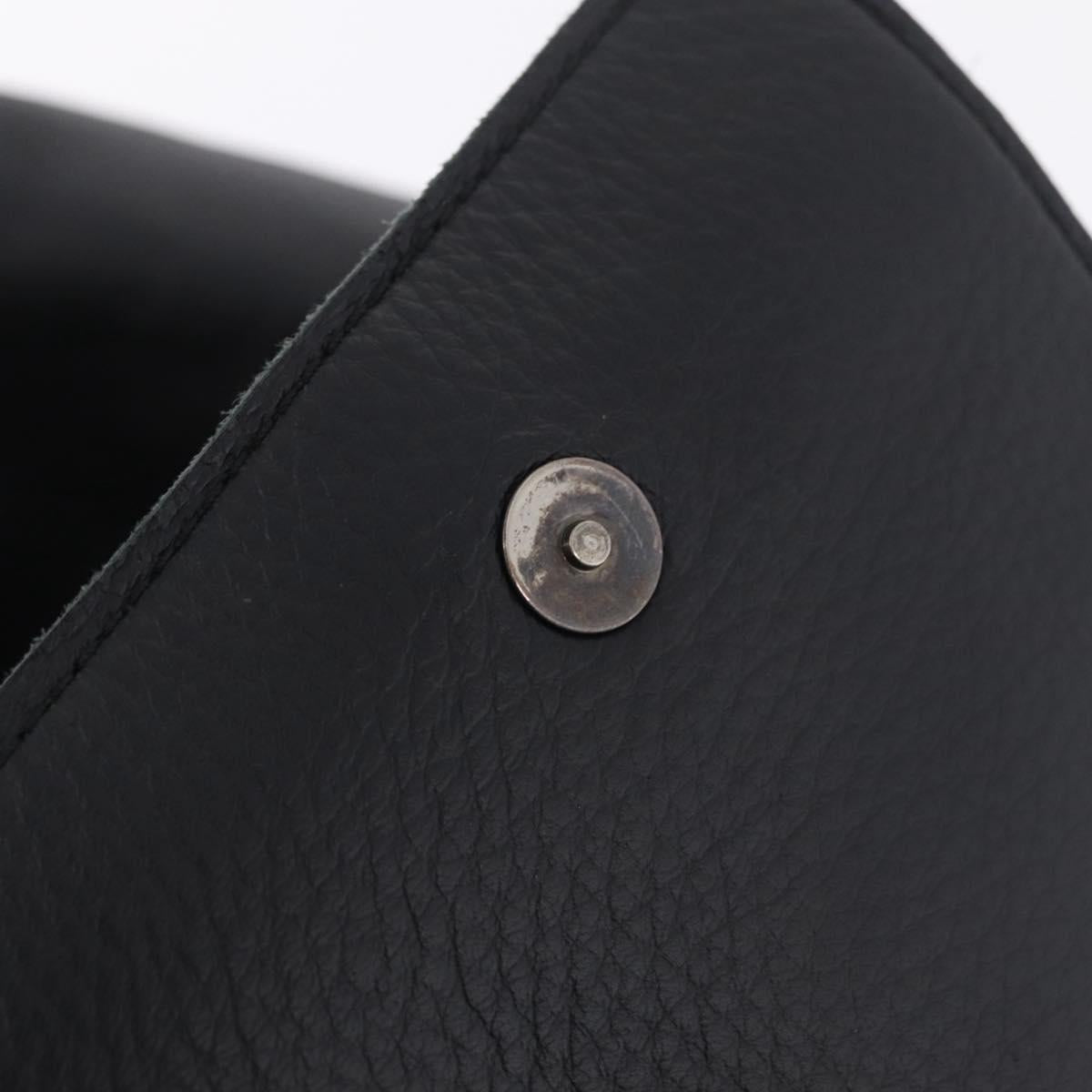 Bottega Veneta INTRECCIATO Hand Bag Leather Black 144413 Auth 210663V
