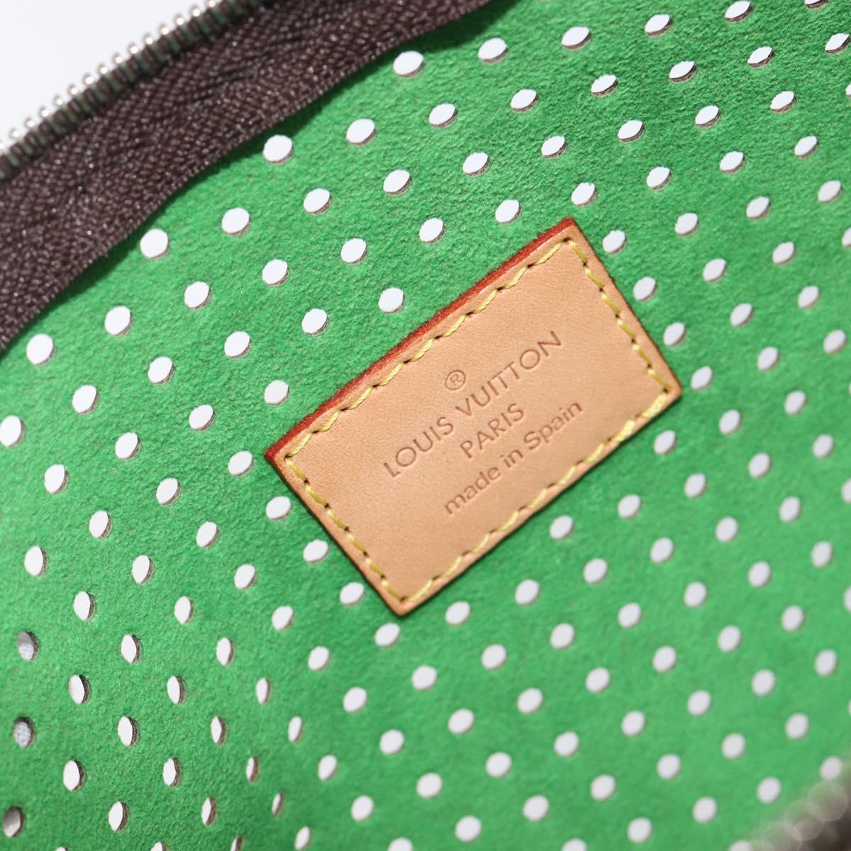 LOUIS VUITTON Monogram Perfo Pochette Accessoires Vert M95184 LV Auth 210664SAV