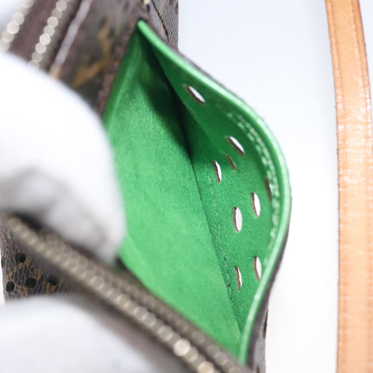 LOUIS VUITTON Monogram Perfo Pochette Accessoires Vert M95184 LV Auth 210664SAV