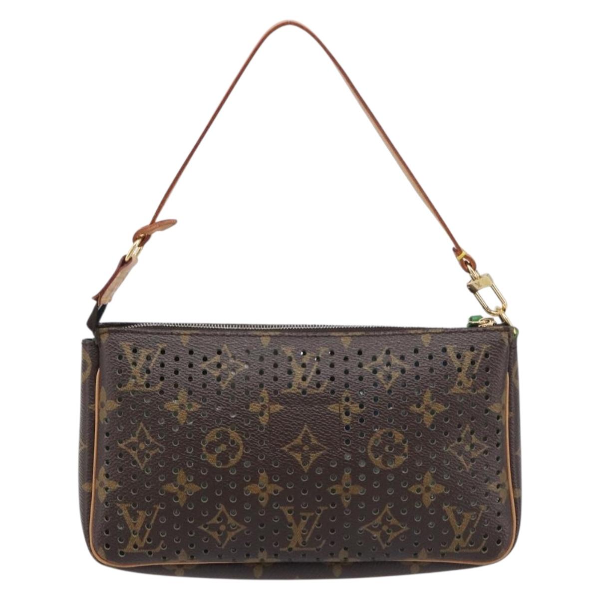 LOUIS VUITTON Monogram Perfo Pochette Accessoires Vert M95184 LV Auth 210664SAV