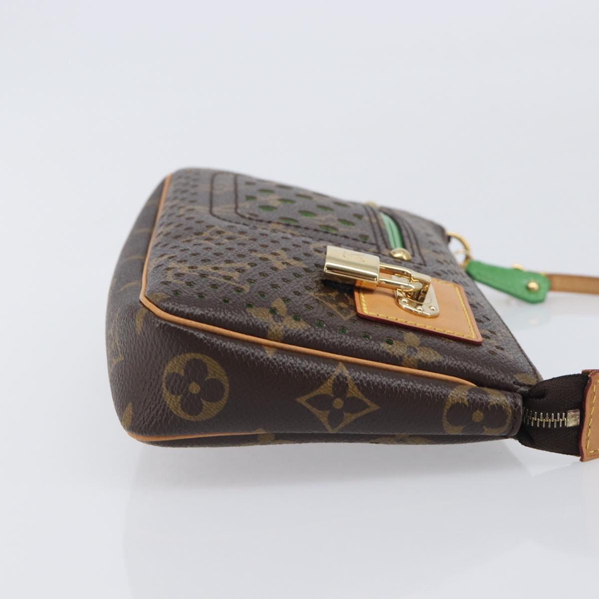 LOUIS VUITTON Monogram Perfo Pochette Accessoires Vert M95184 LV Auth 210664SAV