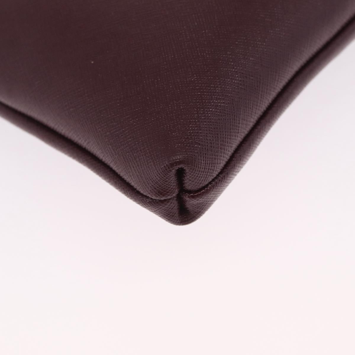 Vivienne Westwood Shoulder Bag Leather Bordeaux Gold Auth 210668A