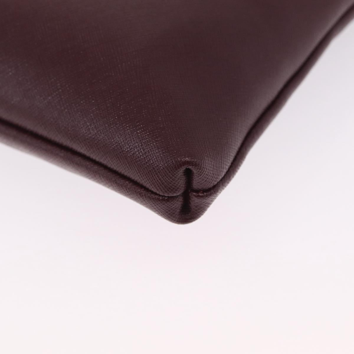 Vivienne Westwood Shoulder Bag Leather Bordeaux Gold Auth 210668A