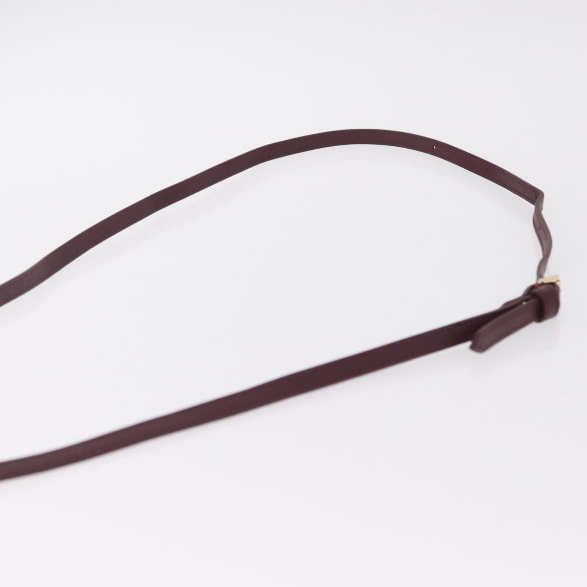 Vivienne Westwood Shoulder Bag Leather Bordeaux Gold Auth 210668A