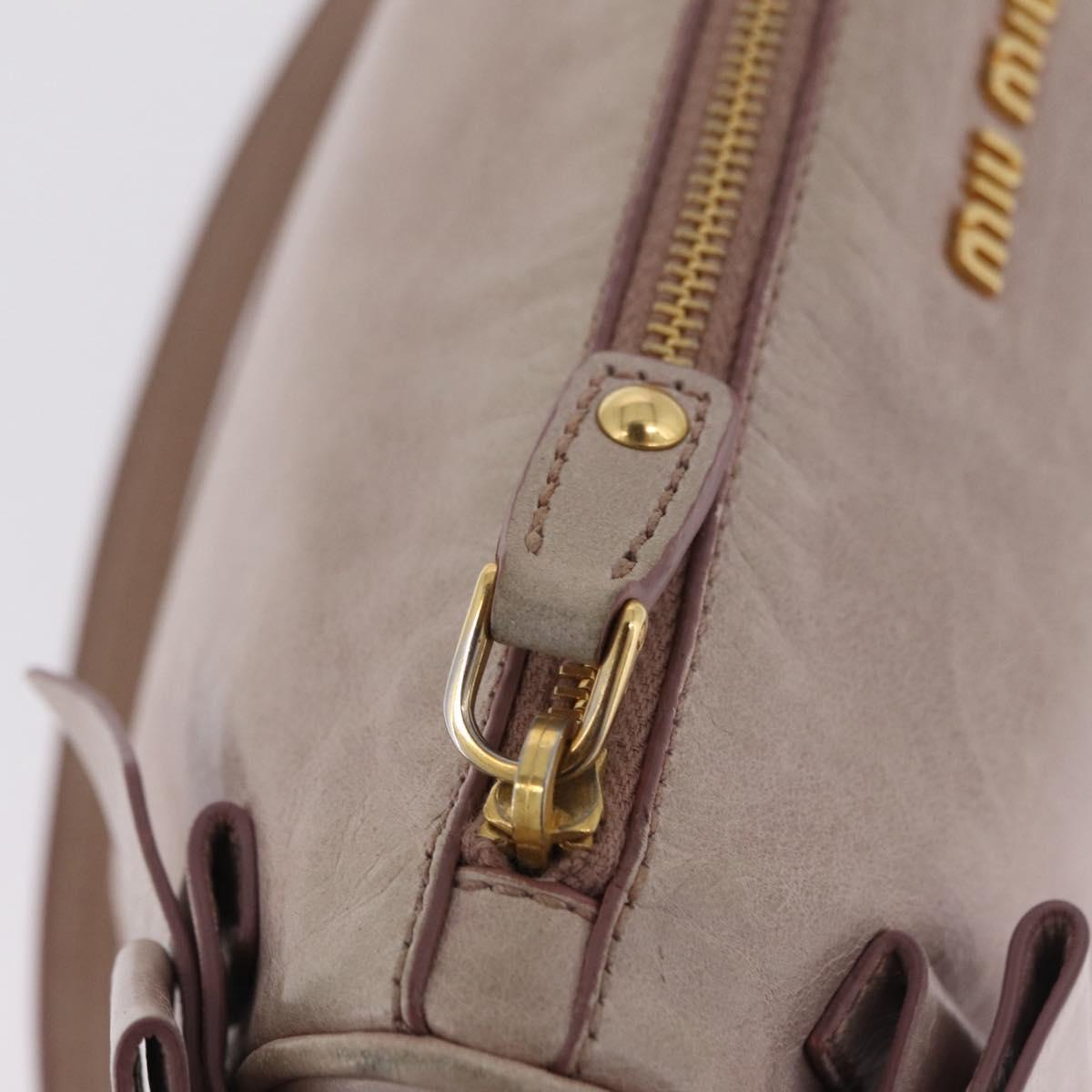 Miu Miu Shoulder Bag Vitellolux Pink Gold Auth 210676A