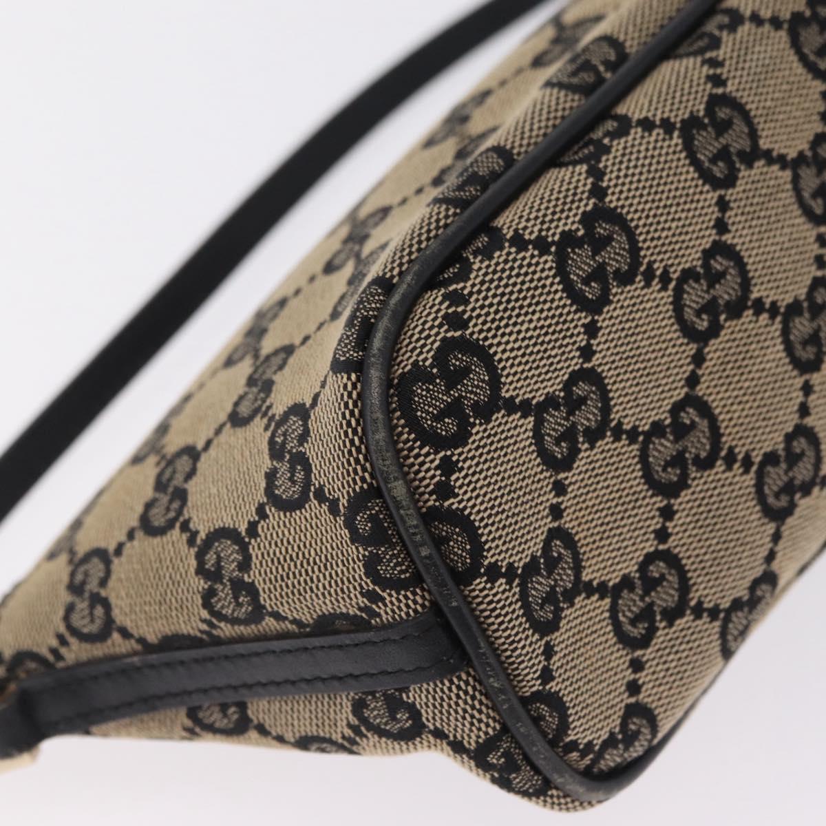 GUCCI GG Canvas Accessory Pouch Navy Gold 039 1103 2123 Auth 210677A