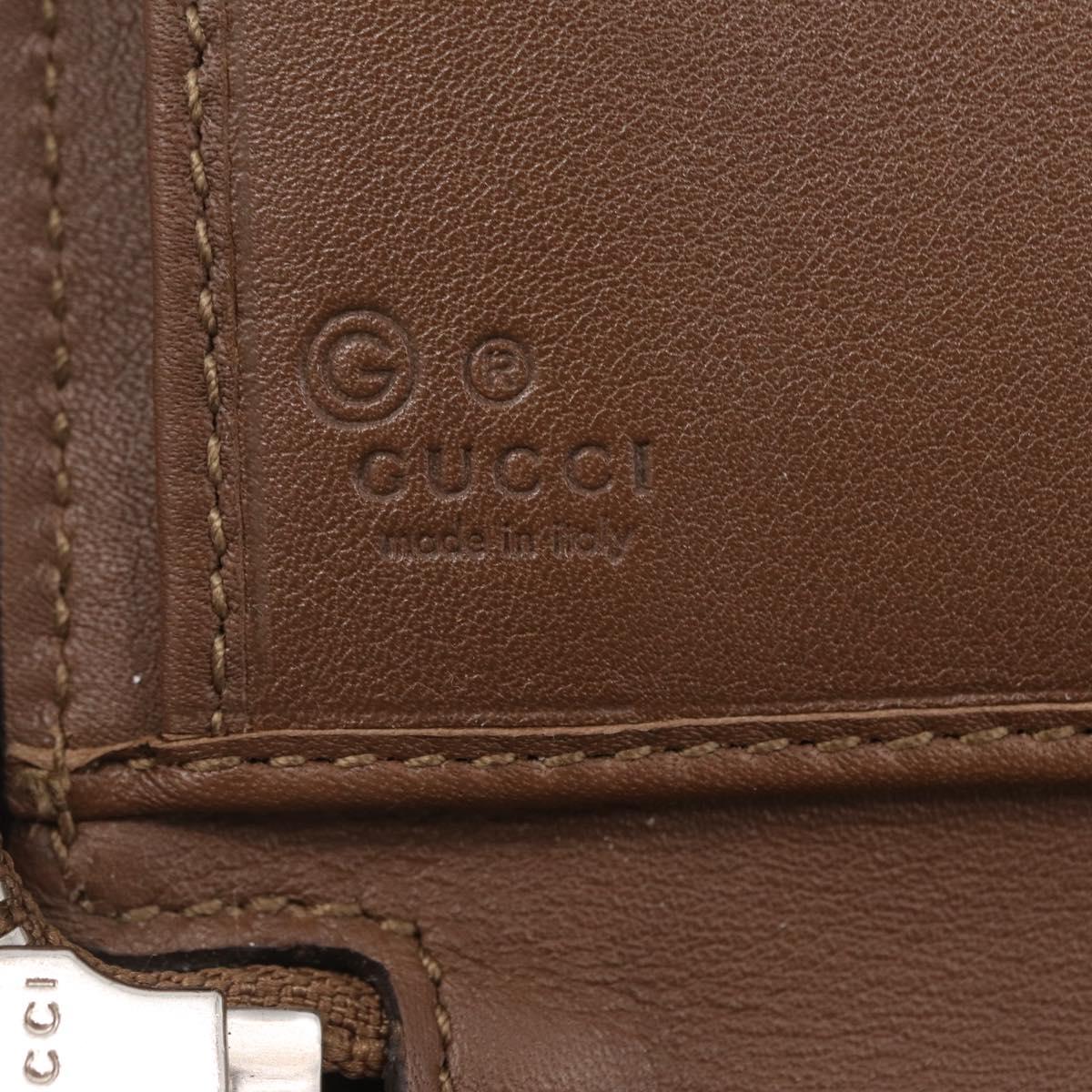 GUCCI Micro Guccissima Long Wallet Leather Outlet Beige 391465 Auth 210681A