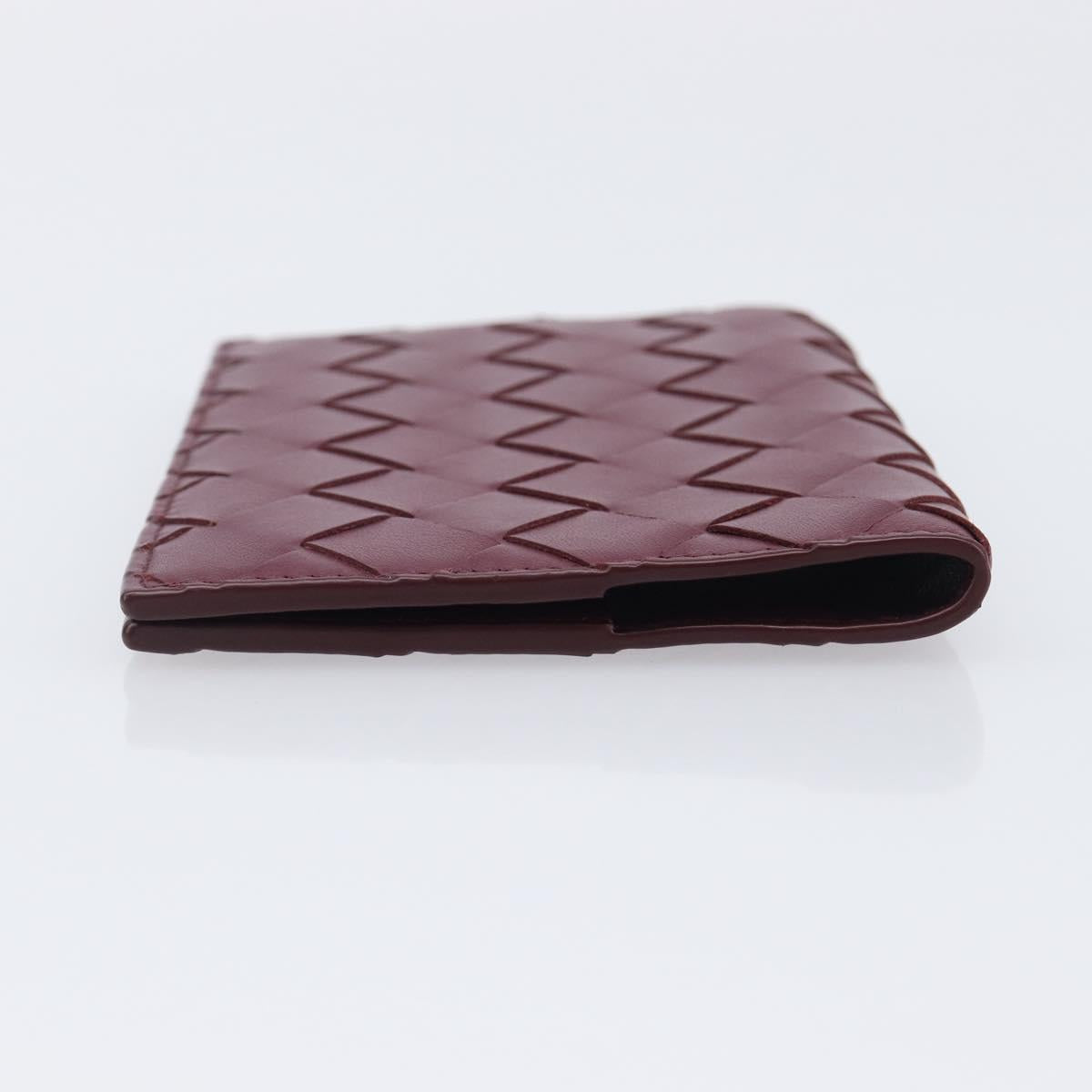 Bottega Veneta INTRECCIATO Day Planner Cover Leather Bordeaux Auth 210682M