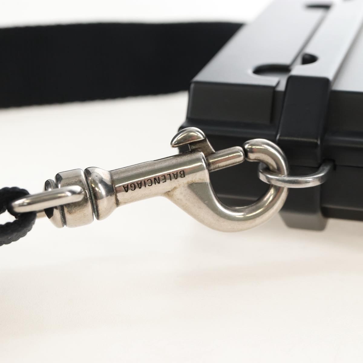 Balenciaga Toolbox Shoulder Bag Plastic Black Silver 658765 Auth 210688M