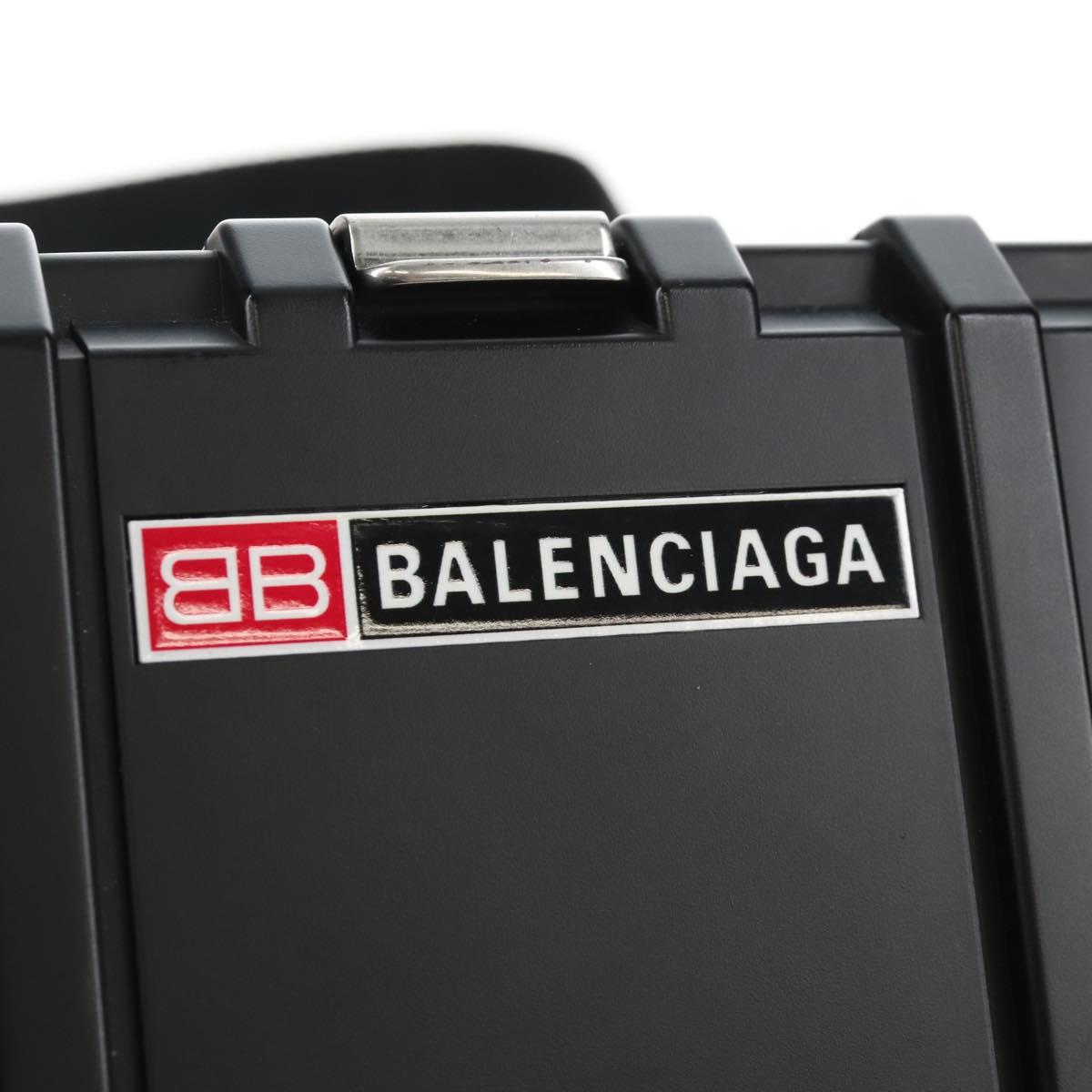 Balenciaga Toolbox Shoulder Bag Plastic Black Silver 658765 Auth 210688M