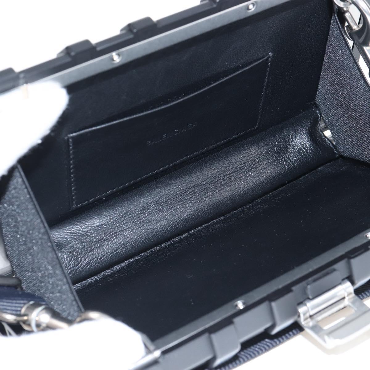 Balenciaga Toolbox Shoulder Bag Plastic Black Silver 658765 Auth 210688M