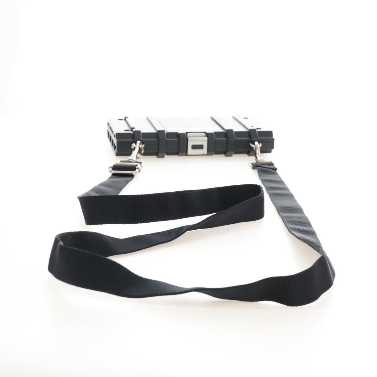 Balenciaga Toolbox Shoulder Bag Plastic Black Silver 658765 Auth 210688M