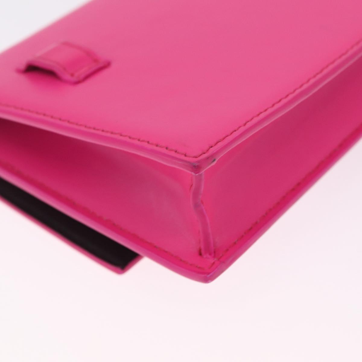 Balenciaga Sharp Shoulder Bag Leather Pink Silver 594988 Auth 210691M