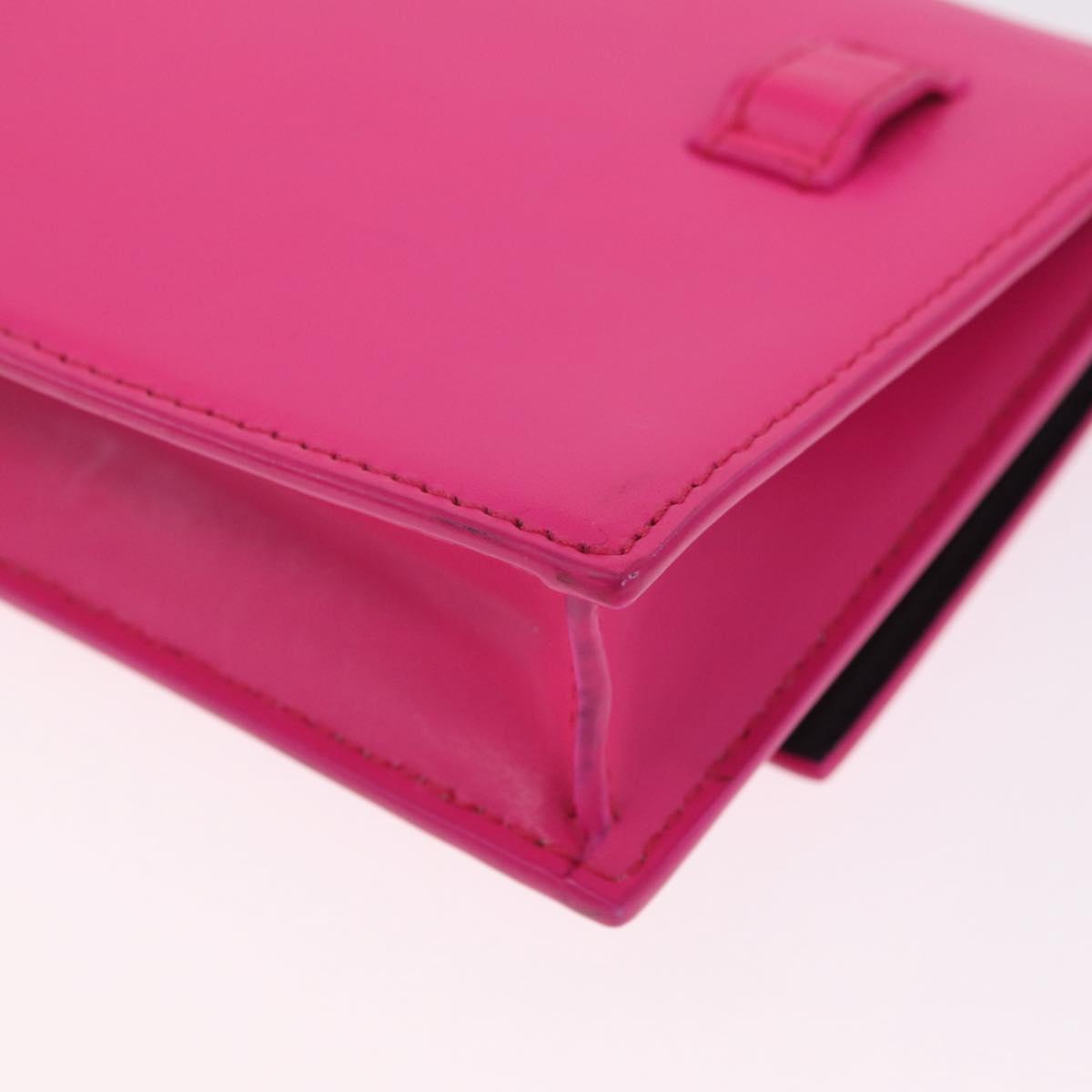 Balenciaga Sharp Shoulder Bag Leather Pink Silver 594988 Auth 210691M