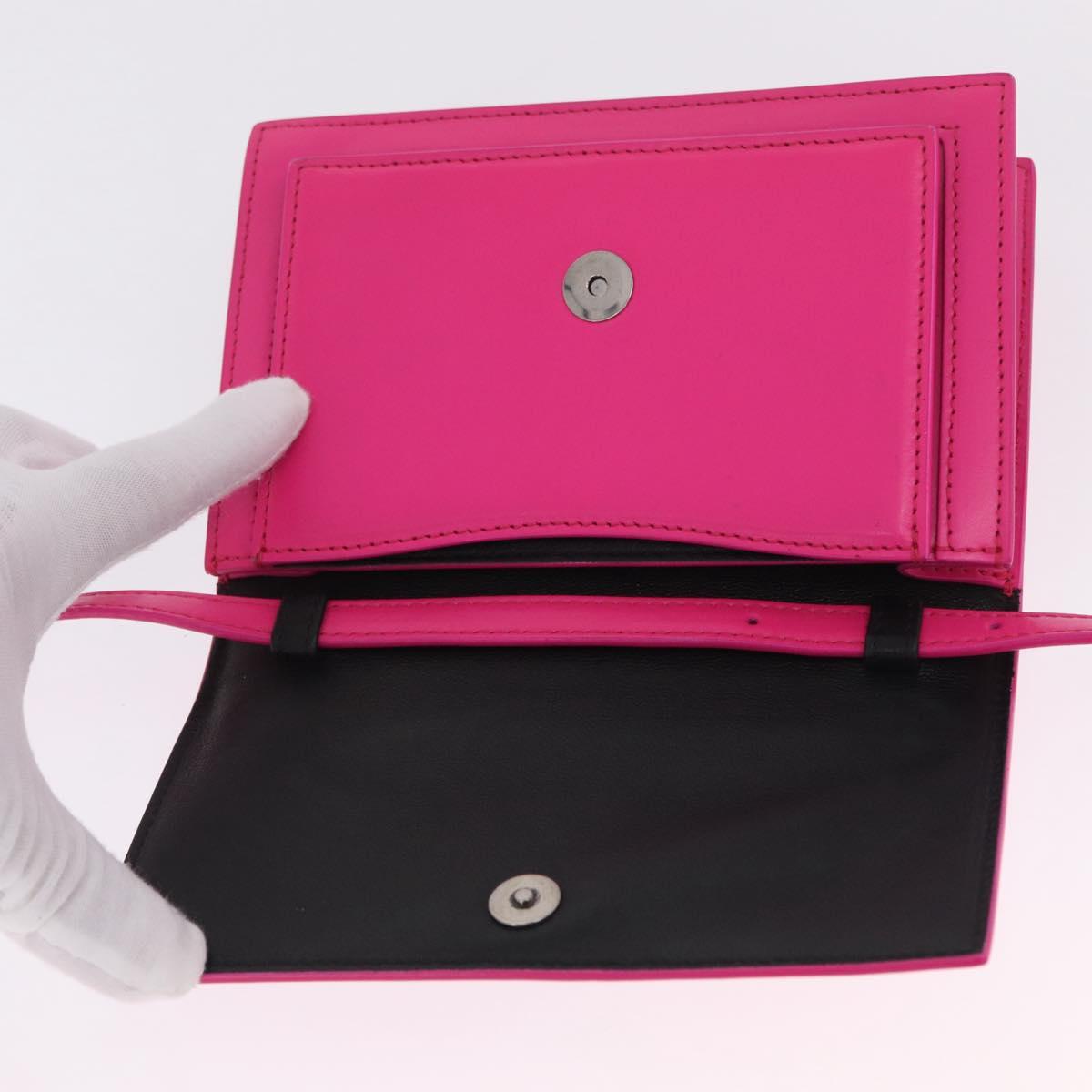 Balenciaga Sharp Shoulder Bag Leather Pink Silver 594988 Auth 210691M