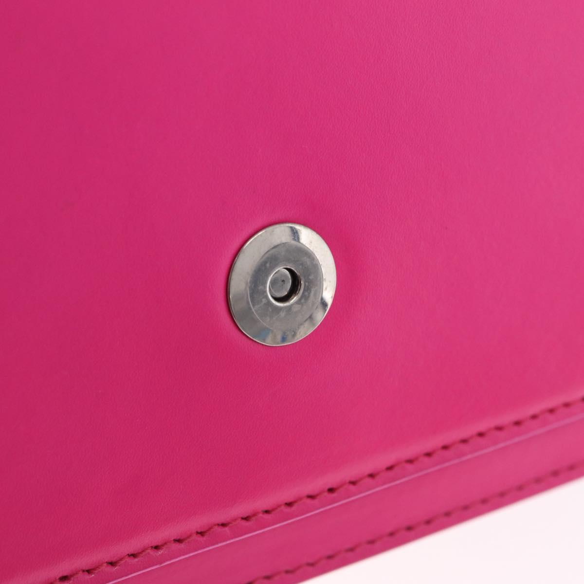 Balenciaga Sharp Shoulder Bag Leather Pink Silver 594988 Auth 210691M