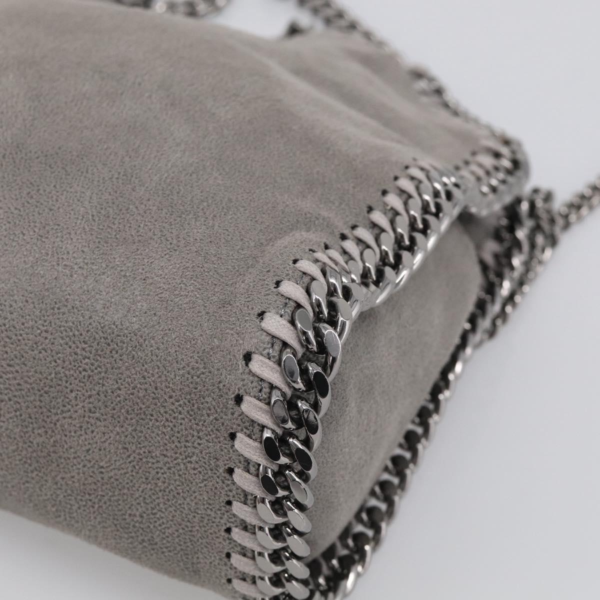 Stella McCartney Chain Falabella Bag polyester Gray Silver 371223 Auth 210705A