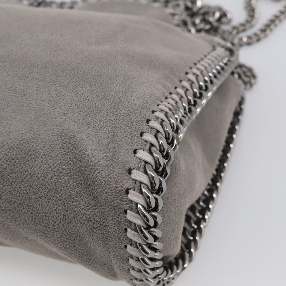 Stella McCartney Chain Falabella Bag polyester Gray Silver 371223 Auth 210705A