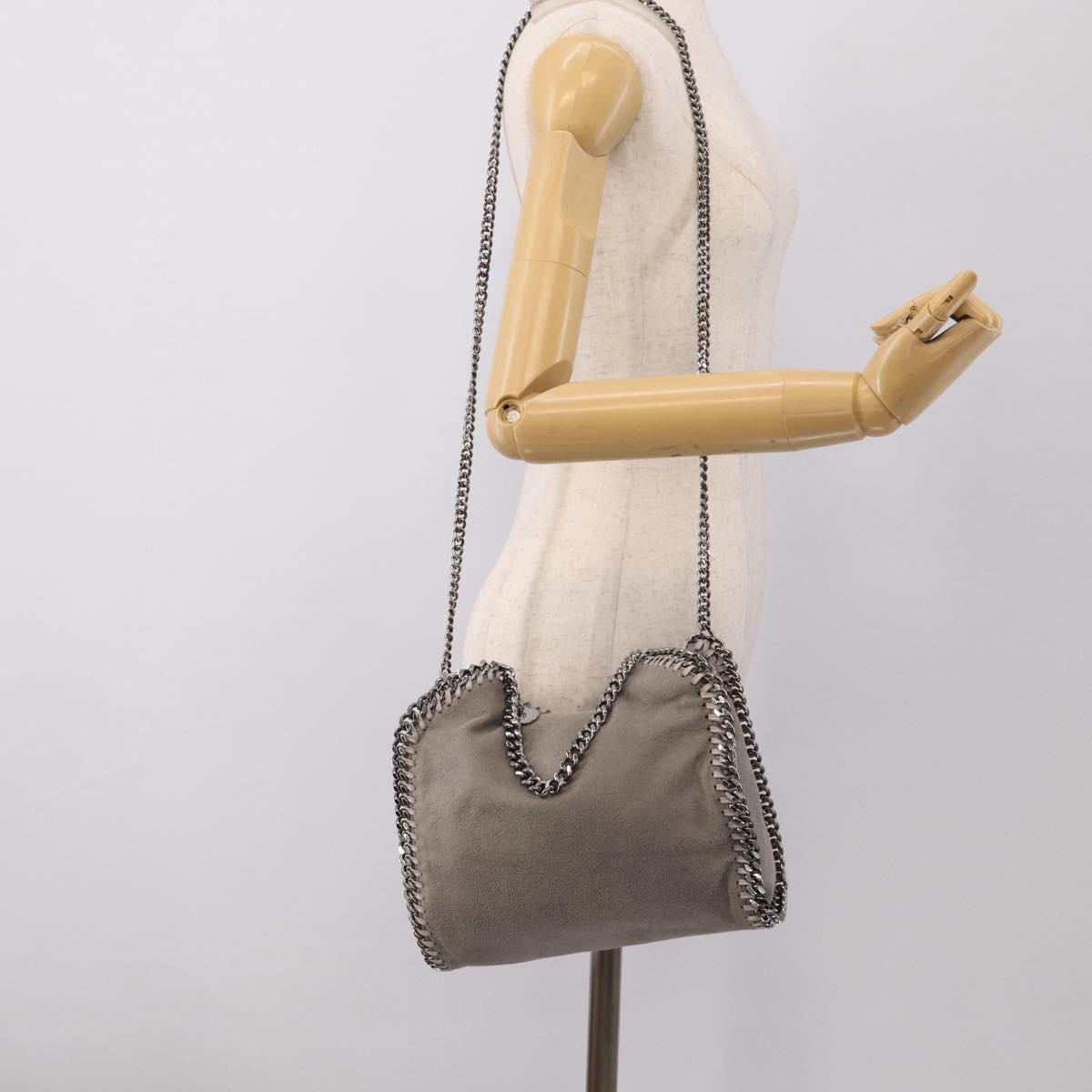 Stella McCartney Chain Falabella Bag polyester Gray Silver 371223 Auth 210705A