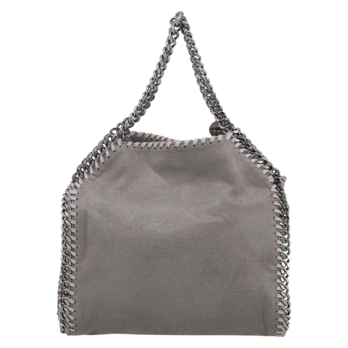 Stella McCartney Chain Falabella Bag polyester Gray Silver 371223 Auth 210705A