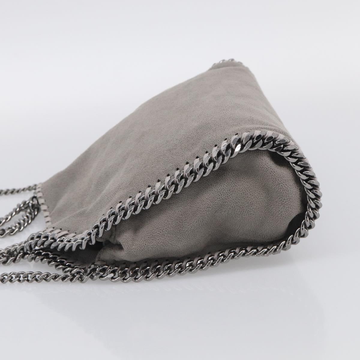 Stella McCartney Chain Falabella Bag polyester Gray Silver 371223 Auth 210705A