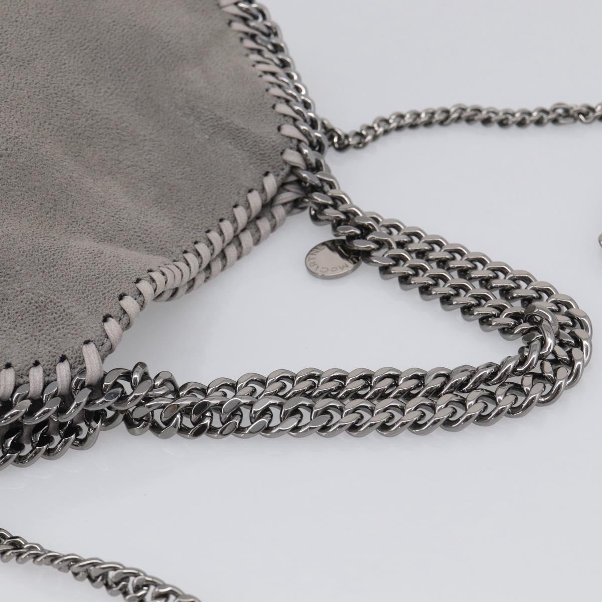 Stella McCartney Chain Falabella Bag polyester Gray Silver 371223 Auth 210705A