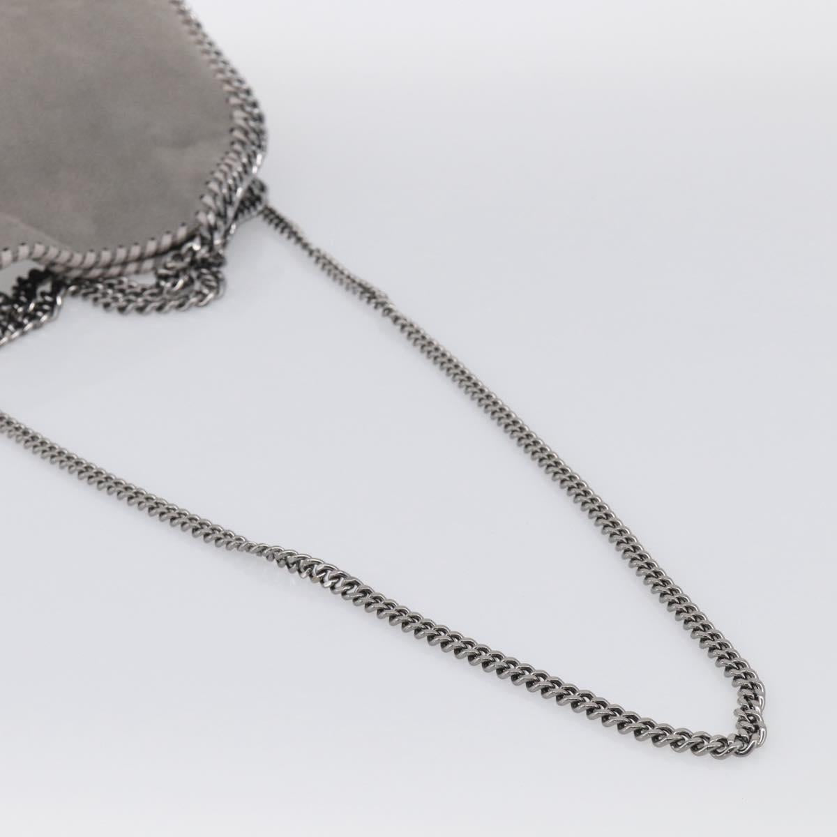 Stella McCartney Chain Falabella Bag polyester Gray Silver 371223 Auth 210705A
