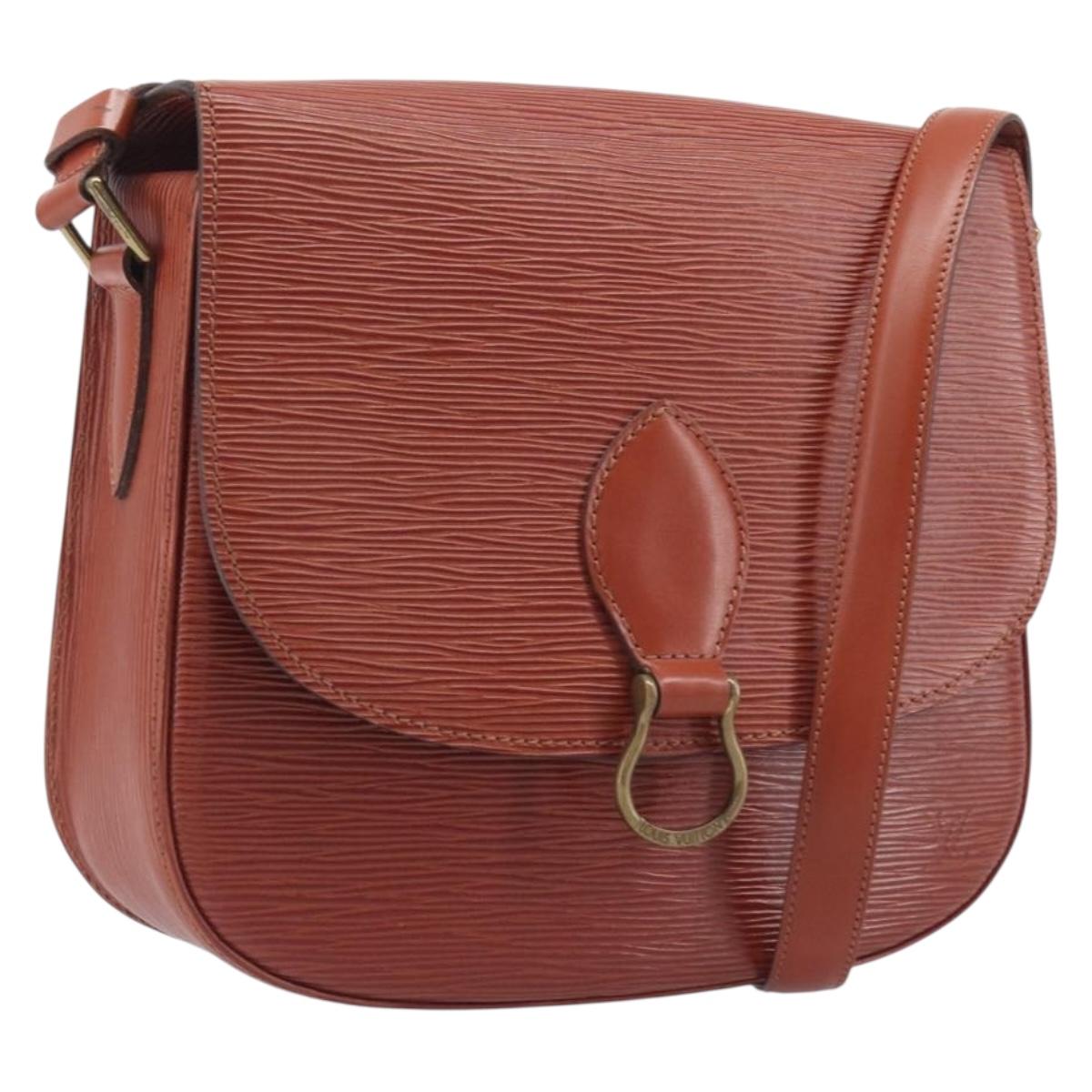 LOUIS VUITTON Epi Saint Cloud GM Shoulder Bag Brown M52193 LV Auth 210723A