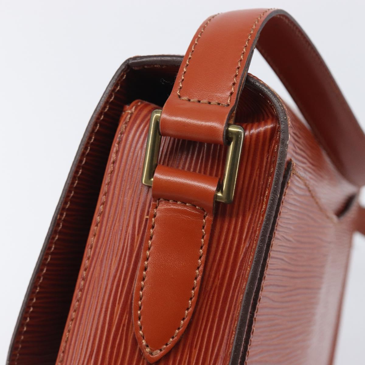 LOUIS VUITTON Epi Saint Cloud GM Shoulder Bag Brown M52193 LV Auth 210723A