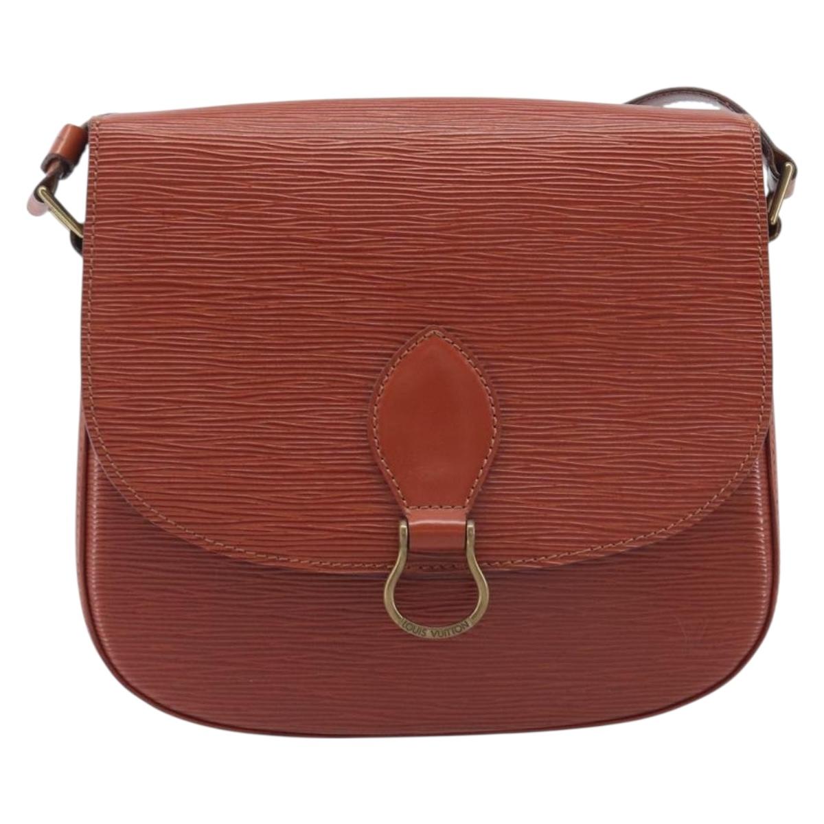 LOUIS VUITTON Epi Saint Cloud GM Shoulder Bag Brown M52193 LV Auth 210723A