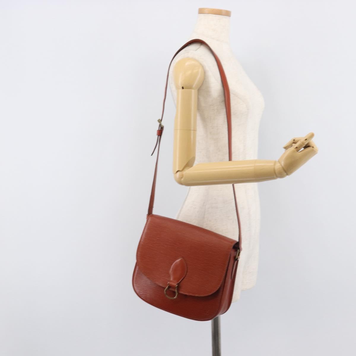LOUIS VUITTON Epi Saint Cloud GM Shoulder Bag Brown M52193 LV Auth 210723A