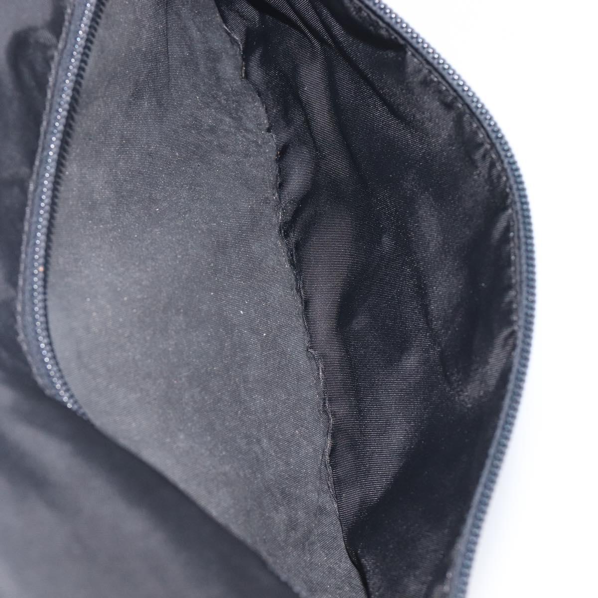 PRADA Shoulder Bag Nylon Black Silver Auth 210738A