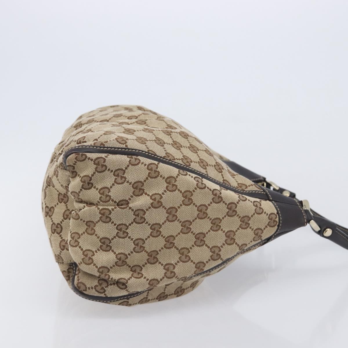 GUCCI GG Canvas Abbey Shoulder Bag Beige Gold 189833 Auth 210744V