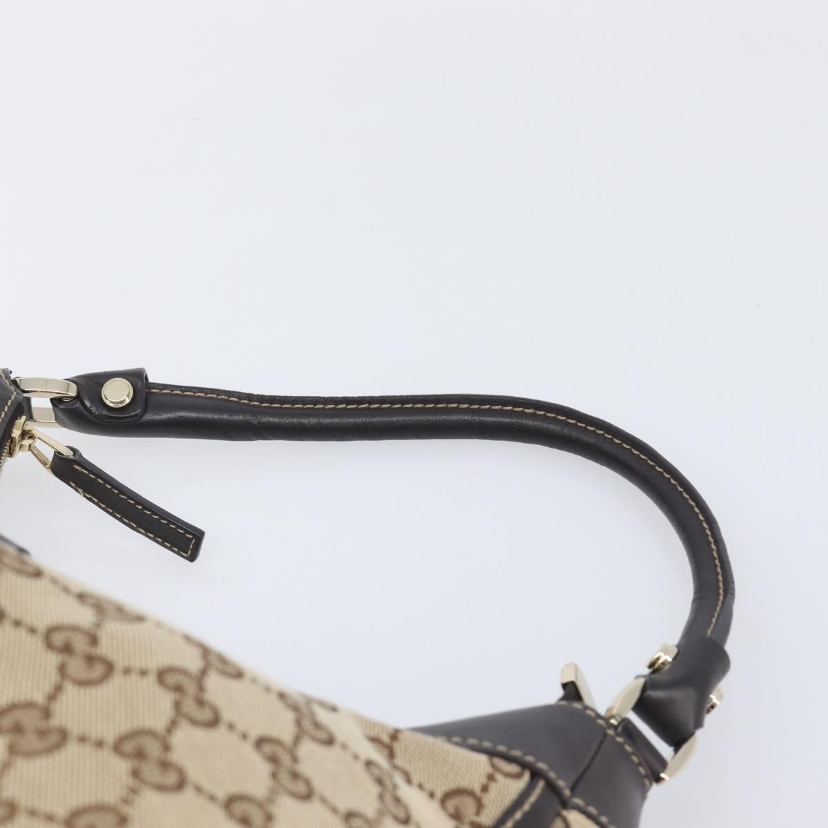 GUCCI GG Canvas Abbey Shoulder Bag Beige Gold 189833 Auth 210744V