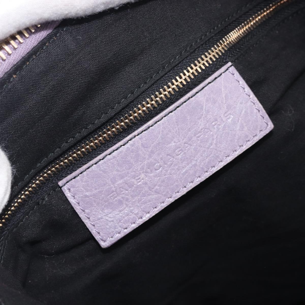Balenciaga Giant Day Shoulder Bag Leather Purple Gold 285437 Auth 210764V