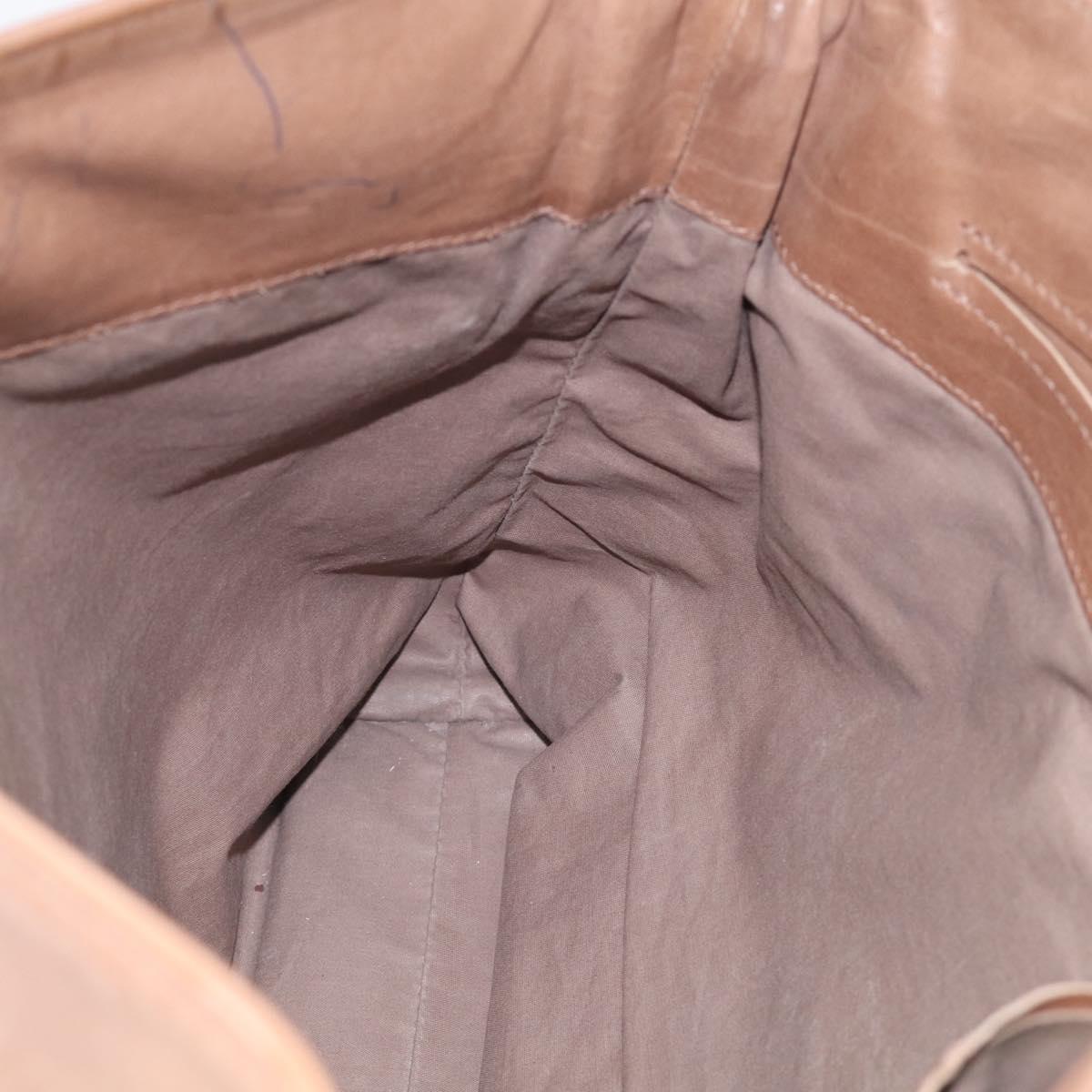 Bottega Veneta INTRECCIATO Shoulder Bag Leather Beige 221065 Auth 210771A