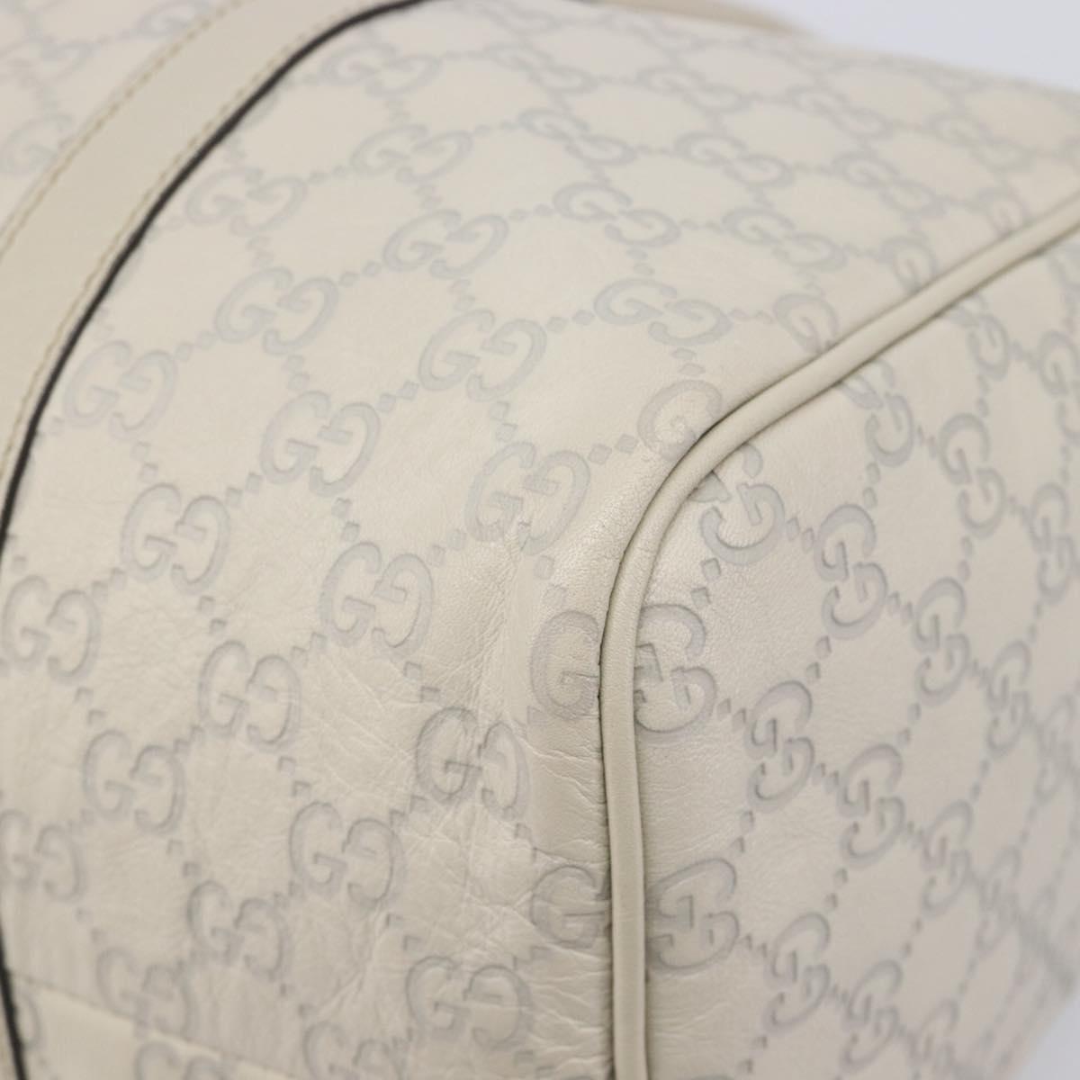 GUCCI Micro GG Canvas Guccissima Bag Leather Ivory Gold 265697 Auth 210790V
