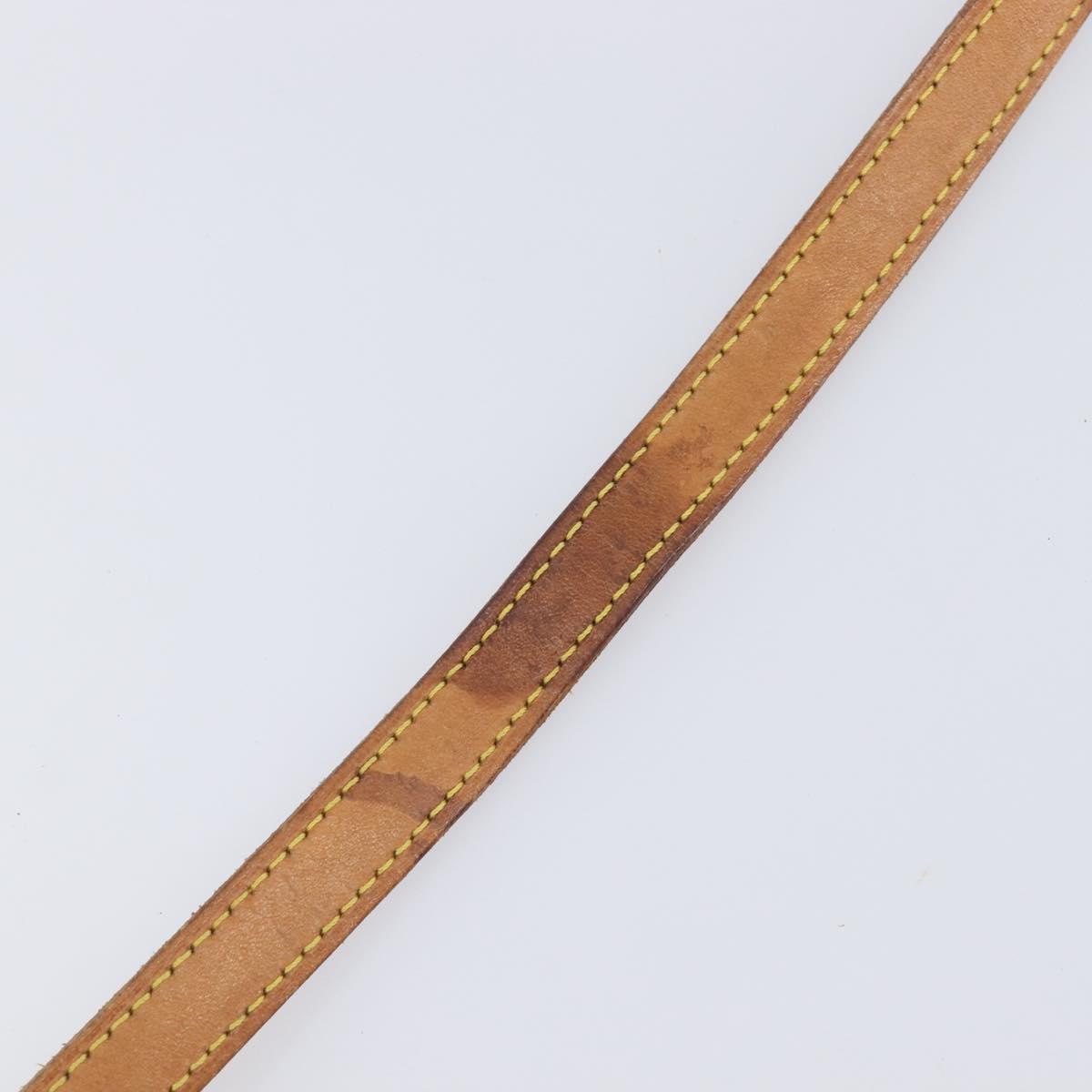LOUIS VUITTON Shoulder Strap Leather 39.4"" Beige LV Auth 210804