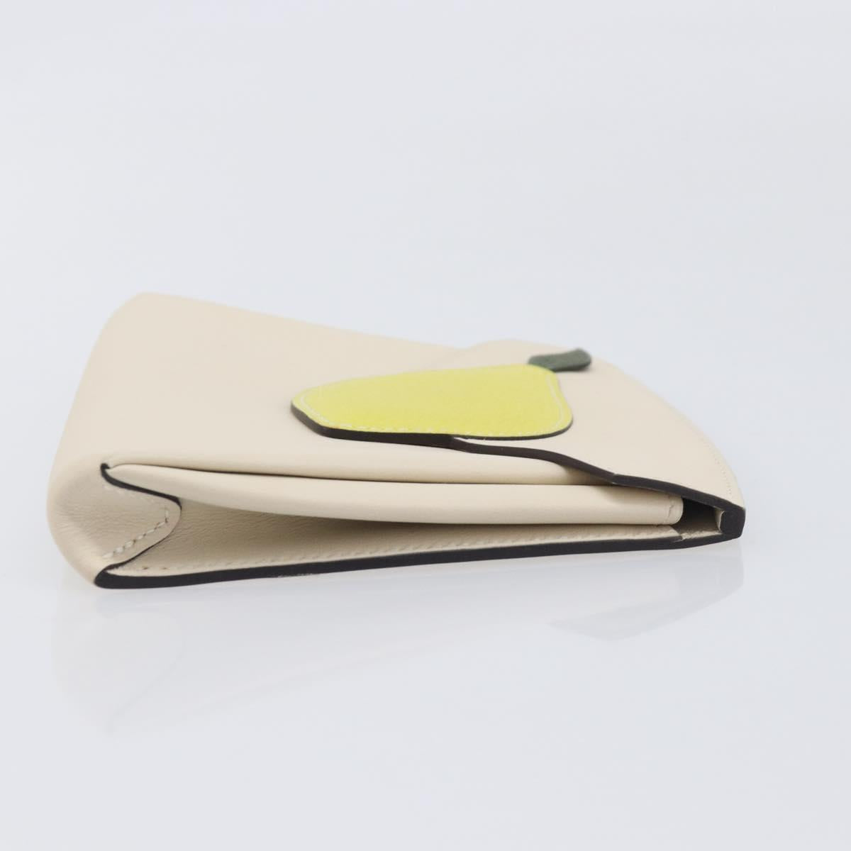 HERMES Tutti Frutti Pouch Leather Ivory Auth 210818SAM