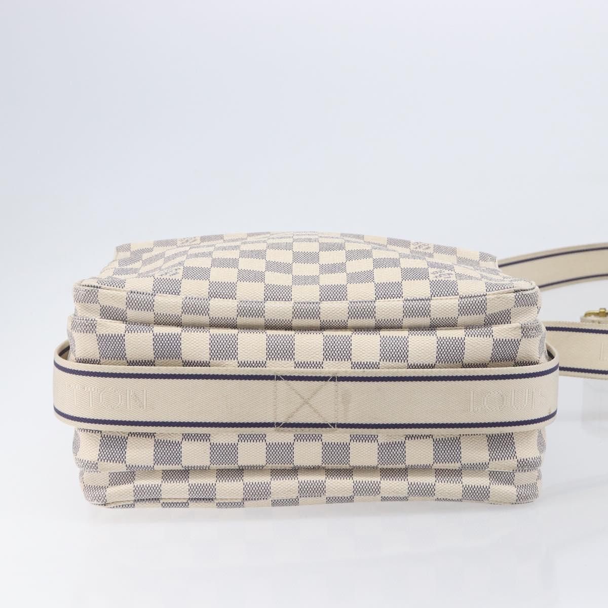 LOUIS VUITTON Damier Azur Naviglio Shoulder Bag N51189 LV Auth 210826V