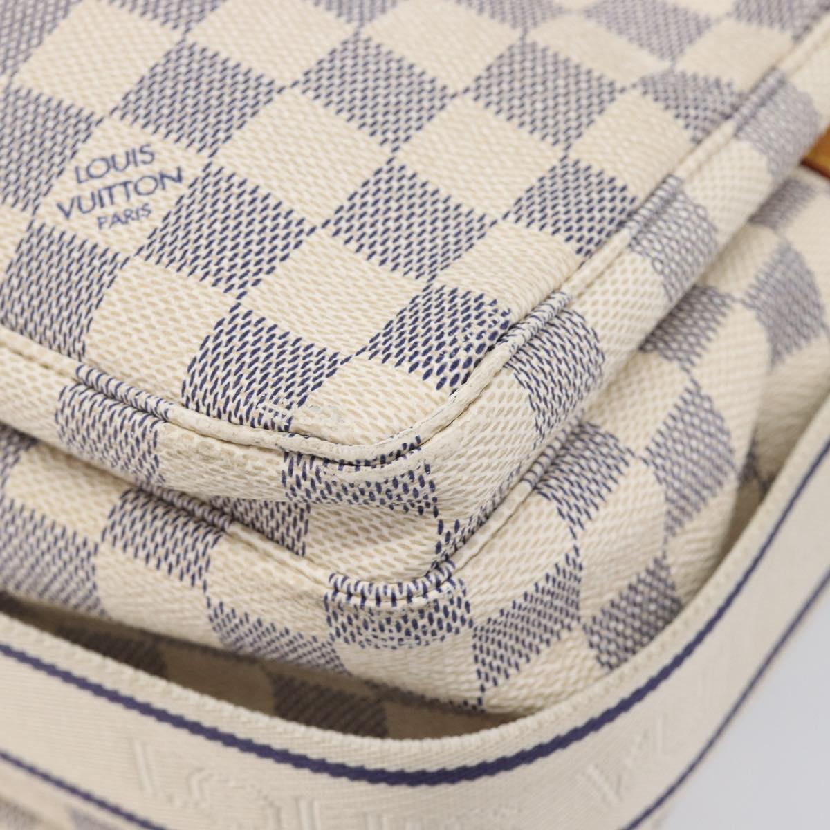 LOUIS VUITTON Damier Azur Naviglio Shoulder Bag N51189 LV Auth 210826V