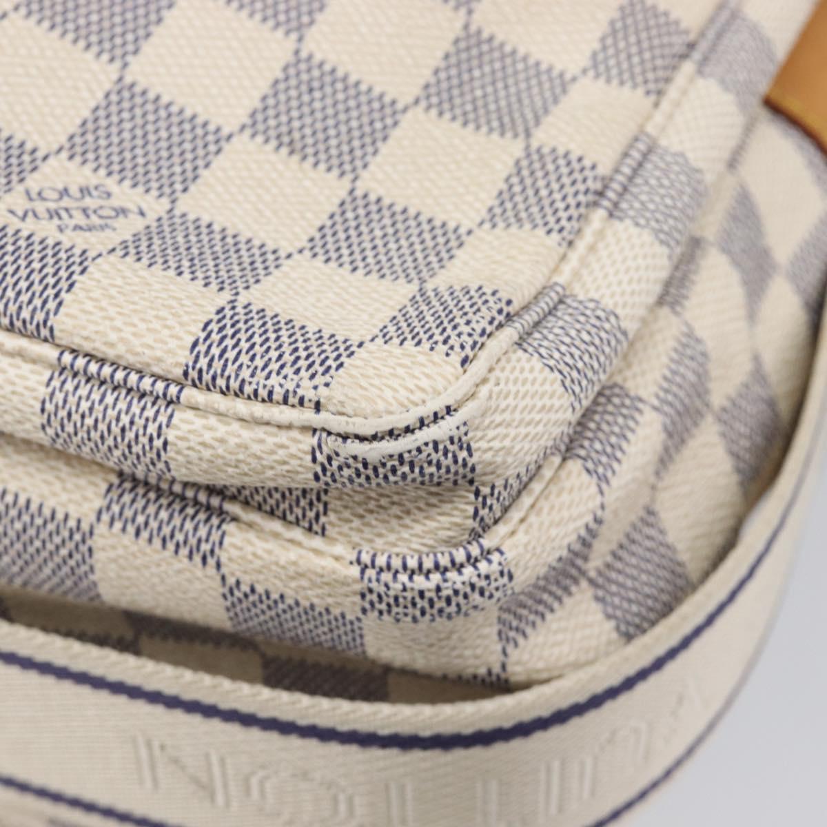 LOUIS VUITTON Damier Azur Naviglio Shoulder Bag N51189 LV Auth 210826V